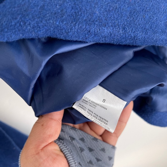 Blue High Neck Long Sleeve Zip Down Jacket Small - Picture 5 of 7